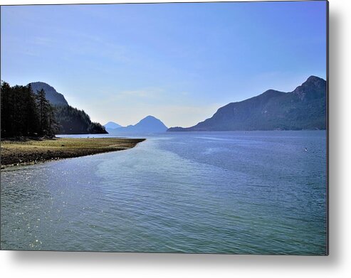 Ocean Metal Print featuring the photograph Blue Waters of the Howe Sound by James Cousineau