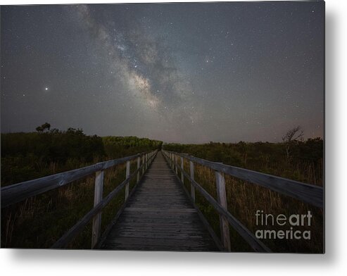 Milky Way Galaxy Metal Print featuring the photograph Boardwalk To The Stars by Michael Ver Sprill