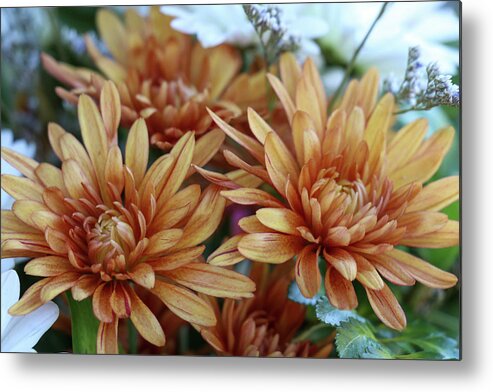 Bouquet Metal Print featuring the photograph Bouquet Mums by Mary Anne Delgado
