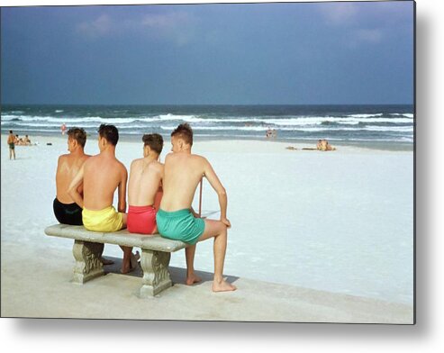 Vacation Metal Print featuring the photograph Boys at a Florida Beach by Robert Christie