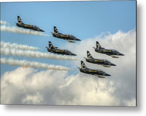 Airplane Metal Print featuring the photograph Breitling Jets by Carolyn Hutchins