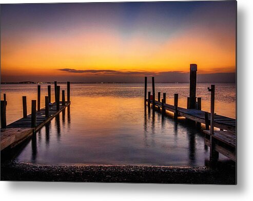 Sunset Metal Print featuring the photograph Bursting Evening Glow by Lisa Soots