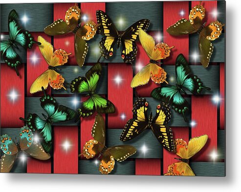 Sparkle Metal Print featuring the digital art Butterfly Sparkle by Teresa Trotter