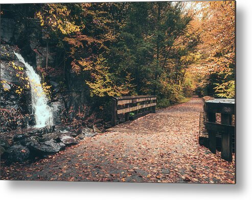 Waterfall Metal Print featuring the photograph Buttermilk Falls and DL Trail in Autumn by Jason Fink