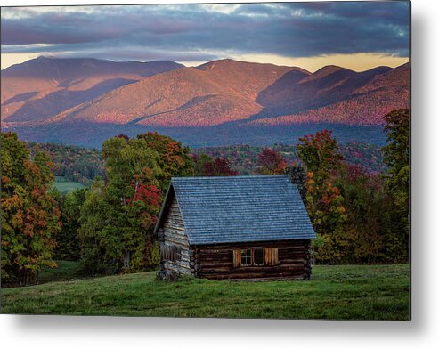 Architecture Metal Print featuring the photograph Cabin With a View, Sugar Hill, NH by Jeff Sinon