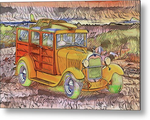 Woodie Metal Print featuring the photograph California Cruiser by Dennis Baswell