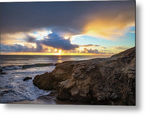 Malibu Metal Print featuring the photograph California Sunset after the Storm by Matthew DeGrushe