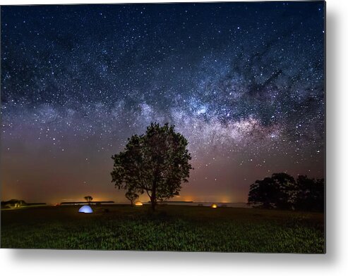 Milky Way Metal Print featuring the photograph Camp Milky Way by Mark Andrew Thomas