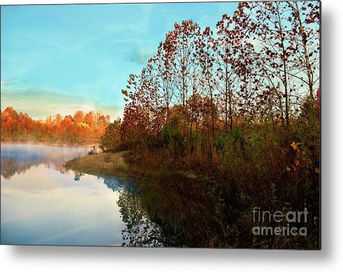 Fall Metal Print featuring the photograph Campbell Lake in the Fall by Ed Taylor