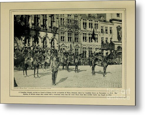 Allies Metal Print featuring the photograph Canadian Brigade serving as Guard of Honor l4 by Historic Illustrations