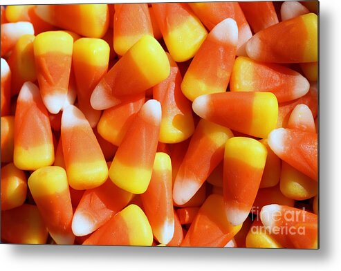 Candy Metal Print featuring the photograph Candy Corn by Vivian Krug Cotton