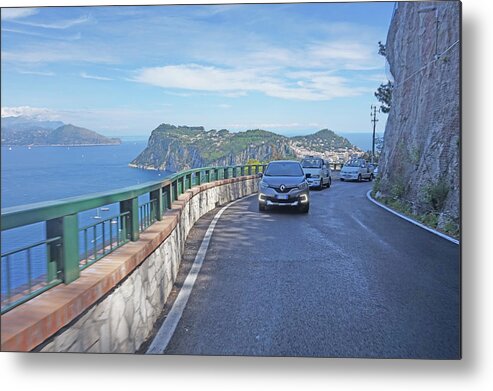 Capri Metal Print featuring the photograph Capri Coastal Drive by Yvonne Jasinski