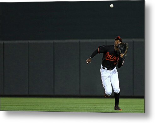 People Metal Print featuring the photograph Carlos Beltran and Adam Jones by Patrick Smith
