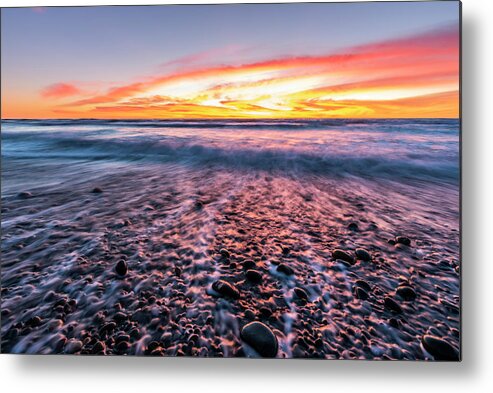  Metal Print featuring the photograph Carlsbad Rocky Sunset 2 by Local Snaps Photography