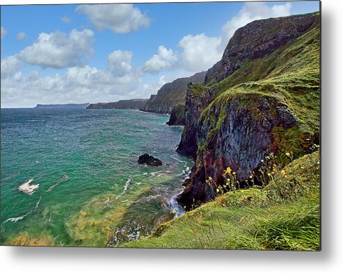 Landscape Metal Print featuring the photograph Carrick a Rede Coastline by Marcia Colelli