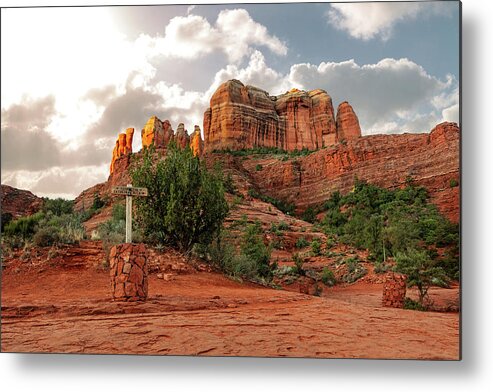 Arizona Metal Print featuring the photograph Cathedral Rock Hiking Trail in Sedona Arizona by Good Focused