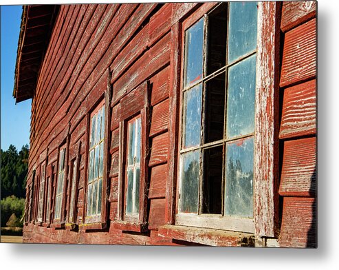 Rust Metal Print featuring the photograph Remembering a Century Old Red Barn by Leslie Struxness