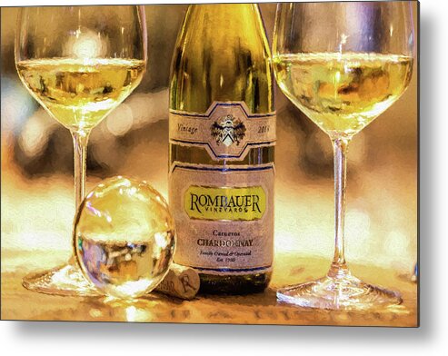 Chardonnay Metal Print featuring the photograph Chardonnay of Napa Vally 2 by David Letts