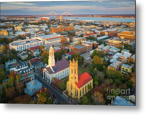 America Metal Print featuring the photograph Charleston from Above by Inge Johnsson