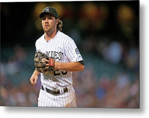 National League Baseball Metal Print featuring the photograph Charlie Culberson by Dustin Bradford