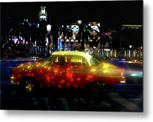 Night Metal Print featuring the photograph Chased by the light by Micah Offman
