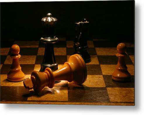 Chess Metal Print featuring the digital art Checkmate by Brad Barton