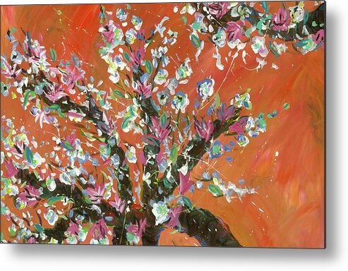  Metal Print featuring the painting Cherry Tree by Britt Miller