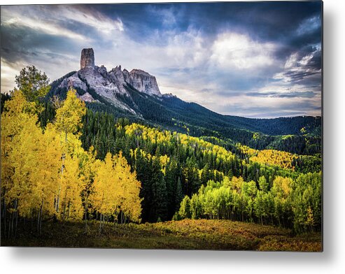 Colorado Mountains Metal Print featuring the photograph Cimarron Mountains in Fall by James Udall