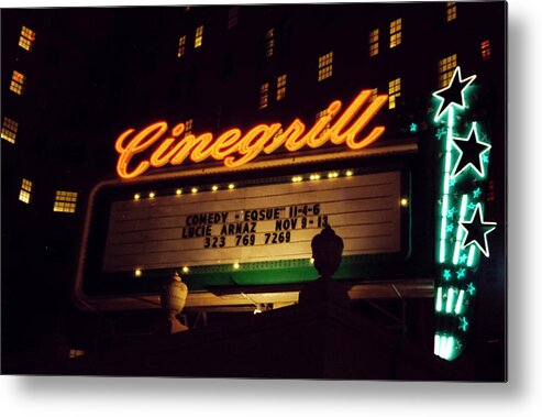 Hollywood Metal Print featuring the photograph Cinegrill in Hollywood by Matthew Bamberg