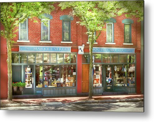 Corning Metal Print featuring the photograph City - Corning, NY - Market Street Apothecary by Mike Savad