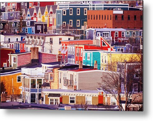 St John's Metal Print featuring the photograph City of Shape and Colour by Laura Tucker