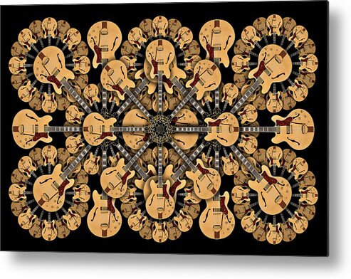 Abstract Guitars Metal Print featuring the photograph Classic Guitars Abstract 20 by Mike McGlothlen