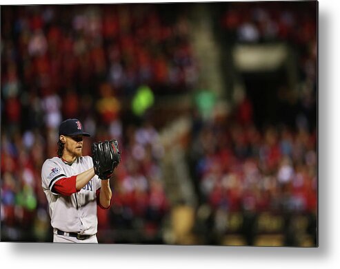 American League Baseball Metal Print featuring the photograph Clay Buchholz by Ronald Martinez