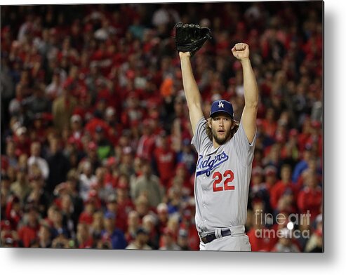 Three Quarter Length Metal Print featuring the photograph Clayton Kershaw by Patrick Smith