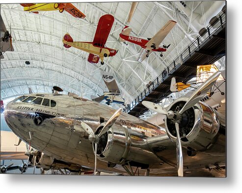 Air And Space Museum Metal Print featuring the photograph Clipper Flying Cloud Pan Am by Karen Foley