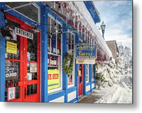 Chagrin Falls Metal Print featuring the photograph Closed Due to Weather, Chagrin Falls by Alexander Philip
