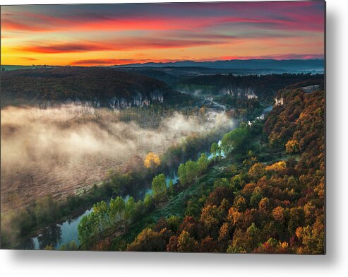 Aglen Village Metal Print featuring the photograph Clouds Above the River by Evgeni Dinev