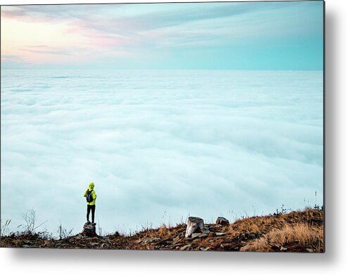 Trekking Metal Print featuring the photograph Clouds floating by Vaclav Sonnek