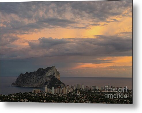 Sunset Metal Print featuring the photograph Clouds on the Mediterranean coast in Calpe by Adriana Mueller