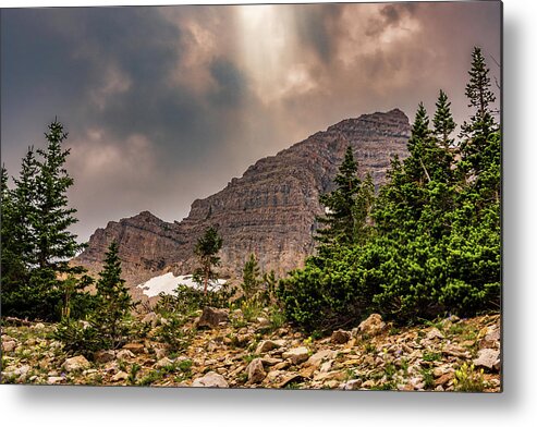 Rocks Metal Print featuring the photograph Clouds over Teton's Rocks by Nathan Wasylewski