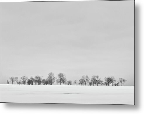 Black And White Metal Print featuring the photograph Cold Horizon by Scott Norris
