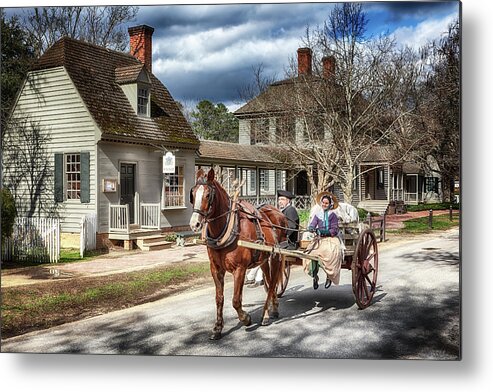 Virginia Metal Print featuring the photograph Colonial Williamsburg - Market Day by Susan Rissi Tregoning