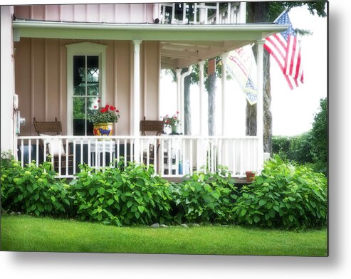 Bay View Metal Print featuring the photograph Colorful Flower Pot With Radiance by Robert Carter