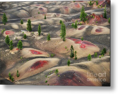 California Metal Print featuring the photograph Colorful Formations of the Painted Dunes in Lassen Volcanic National Park by Tom Schwabel