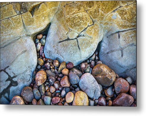 California Metal Print featuring the photograph Colorful Pebbles by Alexander Kunz