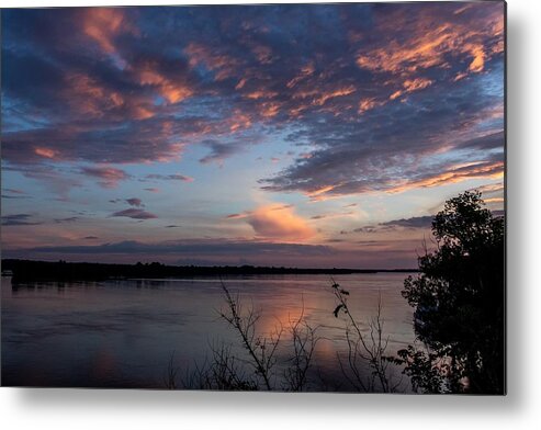 Fine Art Metal Print featuring the photograph Colorful Sunset by Kim Sowa