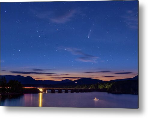 Neowise Metal Print featuring the photograph Comet Neowise Catskills NY by Susan Candelario