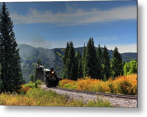 Fine Art Metal Print featuring the photograph Coming Around the Bend by Robert Harris