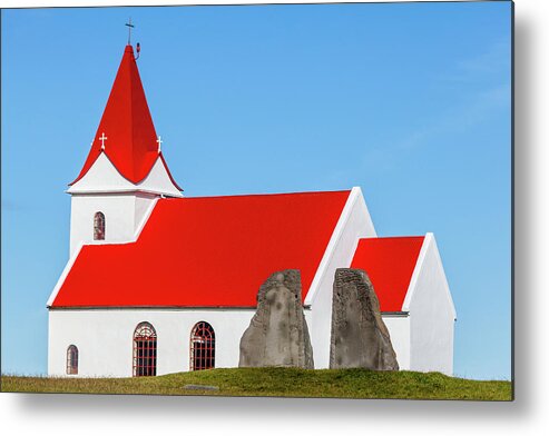 Iceland Metal Print featuring the photograph Concrete Church of Iceland by David Letts
