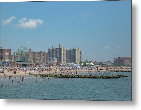 Coney Island Metal Print featuring the photograph Coney Island 2020 by Cate Franklyn